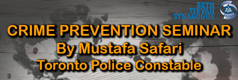 Banner Image for Crime Prevention Seminar By Mustafa Safari