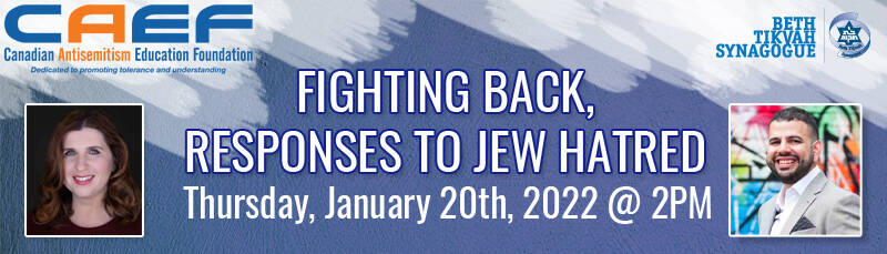 Banner Image for Web Talk: Fighting Back, Responses to Jew Hatred