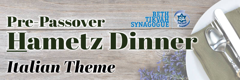 Banner Image for Pre-Passover Hametz Shabbat Dinner