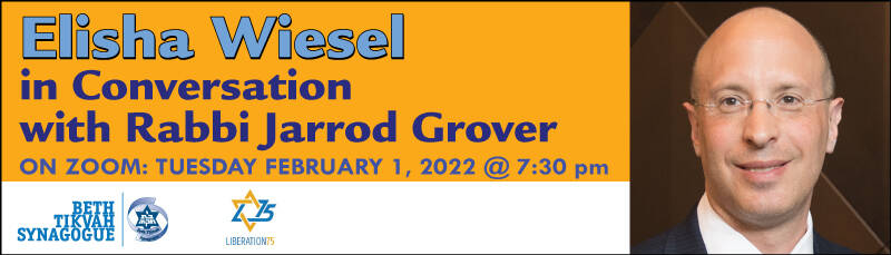 Banner Image for Elisha Wiesel in Conversation with Rabbi Jarrod Grover
