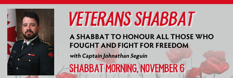 Banner Image for RSVP - Shabbat Morning Services (Veterans Day Shabbat)