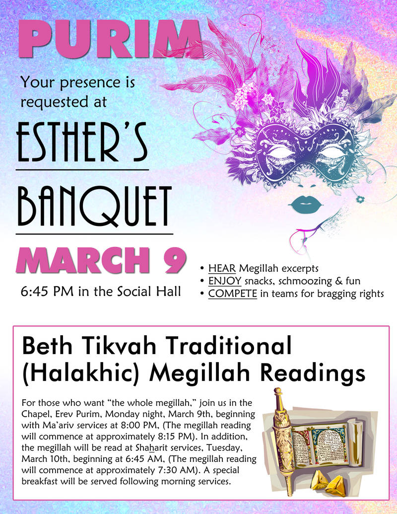 Banner Image for Purim: Esther's Banquet